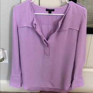 Jcrew Light Purple Long Sleeve Henley Work Shirt